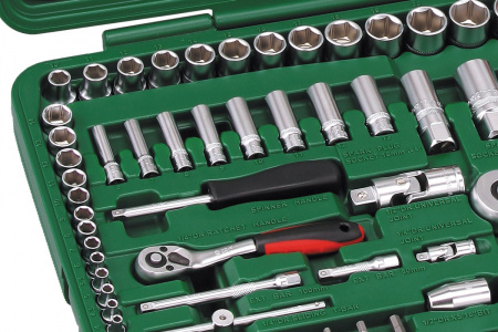 СТАНКОИМПОРТ Набор инструмента универсальный 1/4" и 1/2", отвертки и ключи, пассатижи, 128 предм.