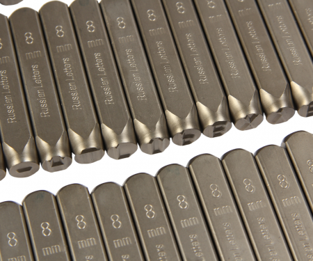 JTC Клейма буквенные кириллица 8мм (HRC 60+-2град. DIN 1451) 
