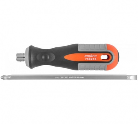 OMBRA Отвертка стержневая двусторонняя ROUND GRIP, РН2,SL6x150 мм