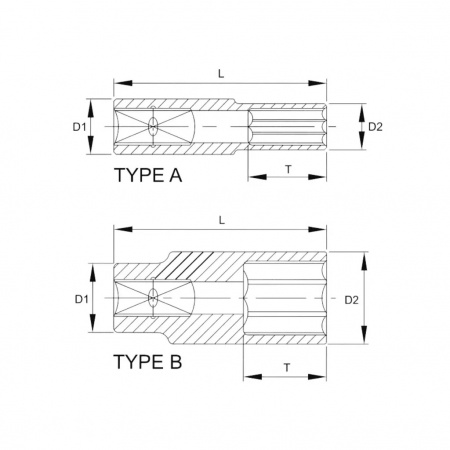 Licota Головка торцевая глубокая, 3/8", 6-гранная, 11 мм