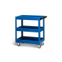 RUNTEC Тележка с тремя открытыми полками, синий RAL 5005, 800x385x830 мм