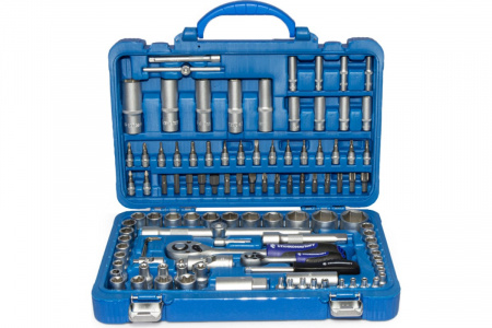 СТАНКОИМПОРТ Набор инструмента 1/2" и 1/4", головки, биты, трещотка, 108 предметов