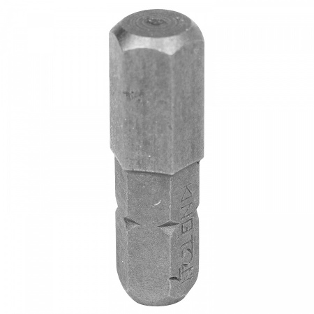 KING TONY Вставка (бита) торцевая 1/4", HEX, 7 мм, L = 25 мм