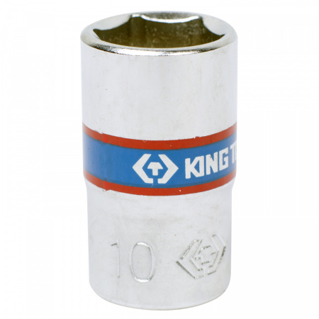 KING TONY Головка торцевая стандартная шестигранная 1/4", 10 мм