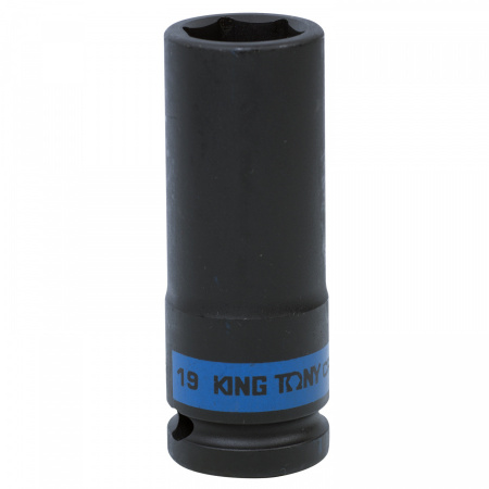 KING TONY Головка торцевая ударная глубокая шестигранная 1/2", 19 мм 