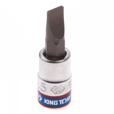 KING TONY Насадка (бита) торцевая 1/4", Slotted, 5,5х1,0 мм, L = 37 мм