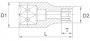 Licota Головка торцевая 1/4" E4