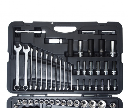 JTC Набор инструментов 216 предметов слесарно-монтажный 1/4",3/8",1/2" 6-ти гранных в кейсе 