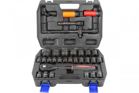 ROCKFORCE Набор головок ударных 32пр.1/2" 6гр. (10-32мм, Cr-Mo) в кейсе