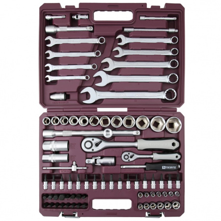 Thorvik Набор инструмента универсальный 1/4", 1/2"DR, 82 предмета, в кейсе