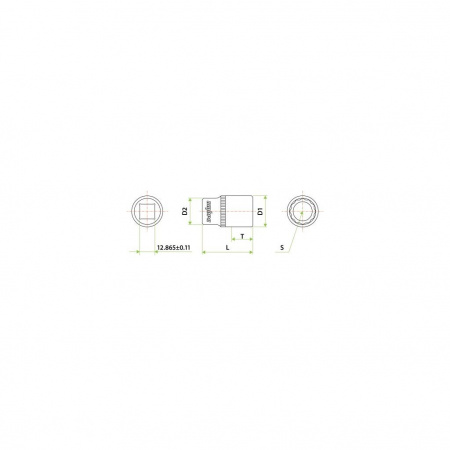 OMBRA Головка торцевая глубокая 1/4"DR, 8 мм
