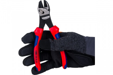 Knipex TwinForce Бокорезы, 180 мм, фосфатированные, 2-комп ручки, двойной шарнир