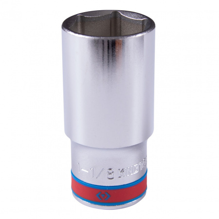KING TONY Головка торцевая глубокая шестигранная 1/2", 1-1/8", дюймовая