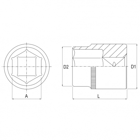 JONNESWAY Головка торцевая 3/4"DR, 30 мм