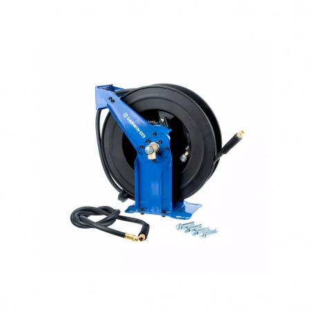 GARWIN INDUSTRIAL Катушка для раздачи воздуха (воды) ГП 10 мм, 15 м, стальная открытая, 3/8"