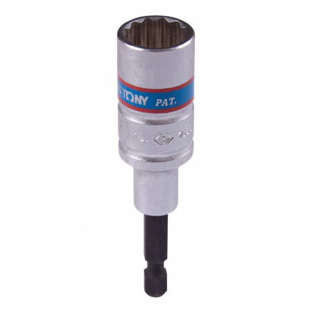 KING TONY Головка для шуруповерта двенадцатигранная 1/4", 14 мм, L = 80 мм 