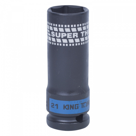 KING TONY Головка торцевая ударная глубокая 1/2", 21 мм, тонкостенная