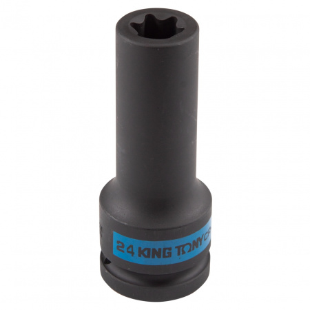 KING TONY Головка торцевая ударная глубокая TORX Е-стандарт 3/4", E24, L = 110 мм 647524M