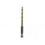 RUNTEC Сверло по металлу HSS-TiN 4 x 94 мм 1/4" HEX - E (6.35 мм)