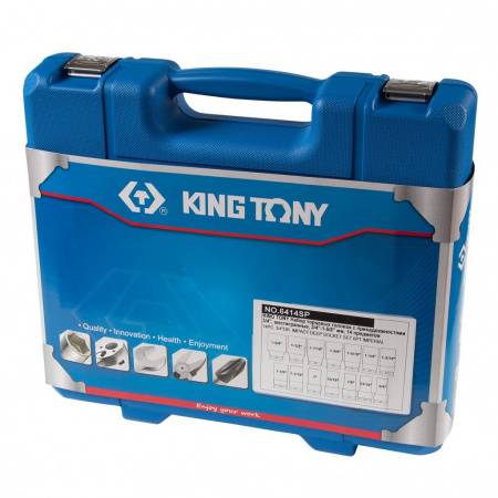 KING TONY Набор ударных глубоких торцевых головок 3/4", шестигранные, 3/4"-1-5/8", 14 предметов