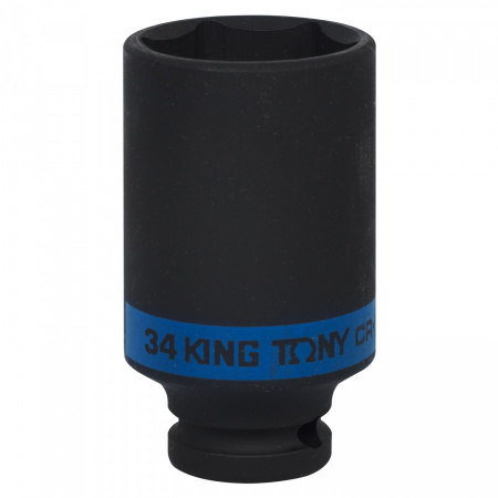 KING TONY Головка торцевая ударная глубокая шестигранная 1/2", 34 мм