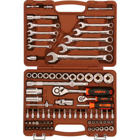 OMBRA Набор инструмента универсальный 1/4", 1/2"DR, 82 предмета
