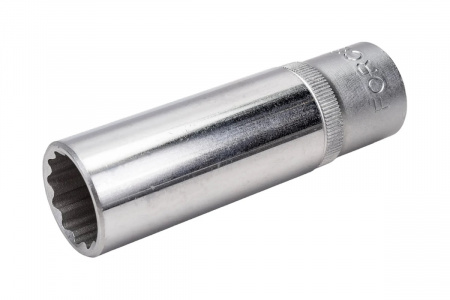 FORCE Головка торцевая 17 мм 1/2" 12-гранная глубокая L77 мм 
