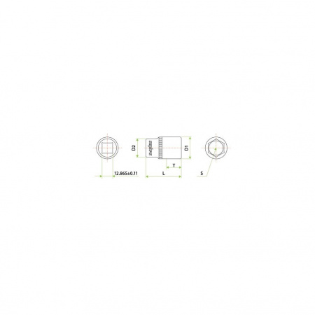 OMBRA Головка торцевая 1/2"DR, 24 мм, длина общая 38 мм