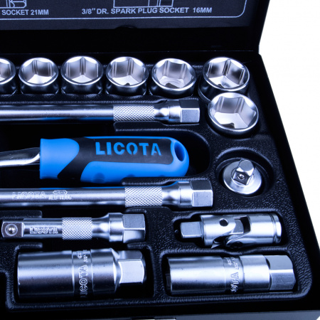 Licota Набор инструментов 3/8", головки, трещотки, ключи, 40 предметов