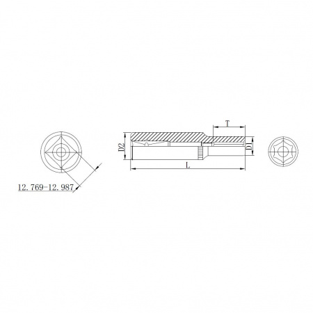 Thorvik Головка торцевая глубокая 3/8" DR, 21 мм, длина 64 мм