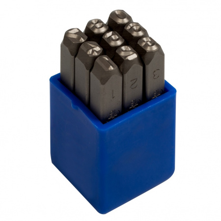 KING TONY Набор ударных клейм 2 мм, цифры, 9 предметов