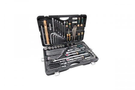 ROCKFORCE Набор инструмента 1/2", 1/4", 3/8" с 6-гранными головками, 142 пр., в кейсе