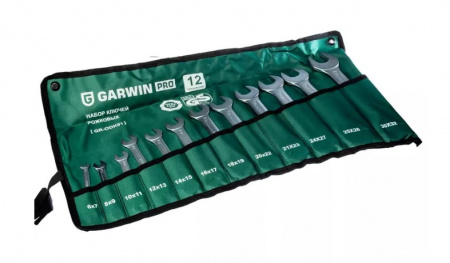 GARWIN PRO Набор ключей рожковых 6х7-30х32 мм, 12 предметов