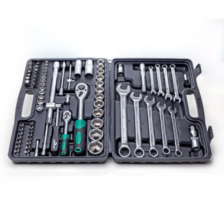 СЕРВИС КЛЮЧ Набор инструмента 1/2", 1/4", 6-гранный, 82 предмета, в кейсе