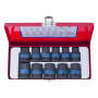 KING TONY Набор ударных торцевых головок 1/2", шестигранные, 10-21 мм, 11 предметов 4412MP