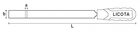 Licota Напильник плоский драчёвый №1, 250 мм, с рукояткой