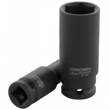 JONNESWAY Головка торцевая ударная глубокая 1/2"DR, 22 мм, длина 78 мм