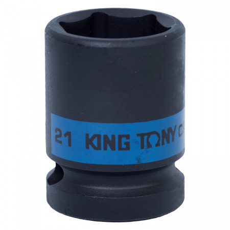 KING TONY Головка торцевая ударная шестигранная 1/2", 21 мм