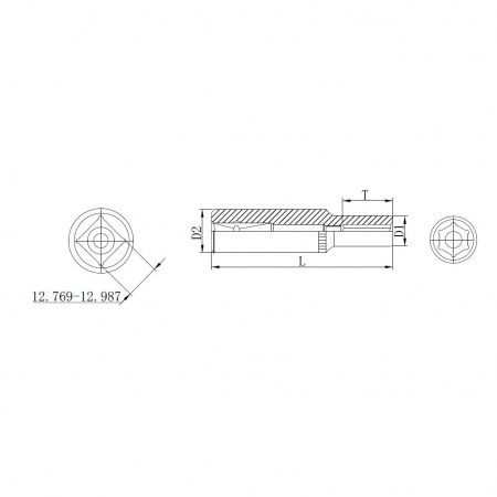 Thorvik Головка торцевая глубокая 1/2"DR, 20 мм, длина 78 мм