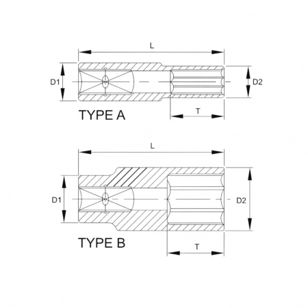 Licota Головка торцевая глубокая, 1/2", 6-гранная, 30 мм, длина 77 мм