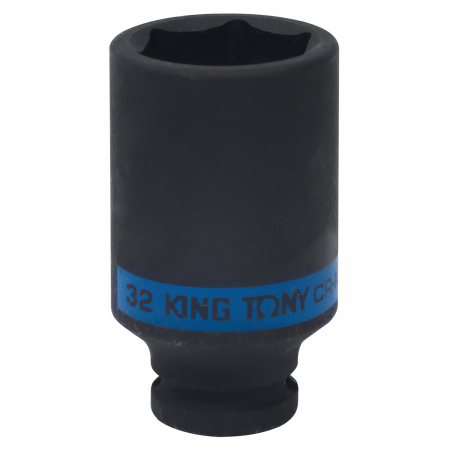 KING TONY Головка торцевая ударная глубокая шестигранная 1/2", 32 мм