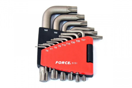 FORCE Набор ключей TORX Г-образных Т6-T60 15 пр.