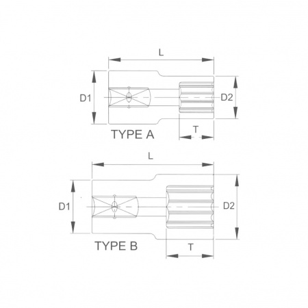 Licota Головка торцевая spline 1/4", 11 мм, длина 25 мм