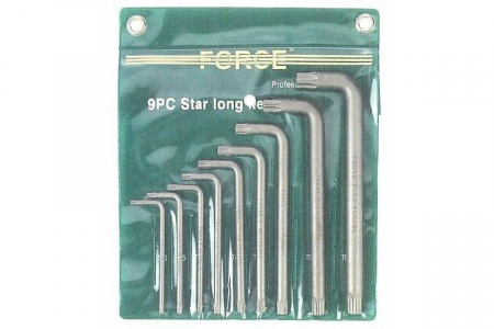 FORCE Набор ключей TORX Г-образных удлиненные ударопрочные Т20-Т60 9 пр.