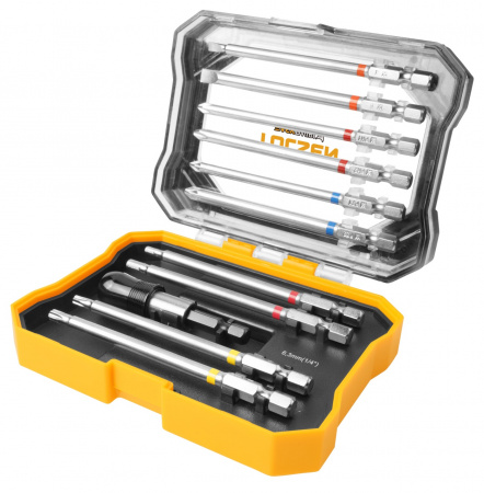 TOLSEN Набор вставок (бит) 1/4", PH, PZ, Hex, Torx, Slotted, 11 предметов